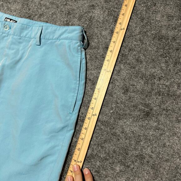 PING Golf Shorts Light Blue Performance Chino – Size 38 - Picture 3 of 6